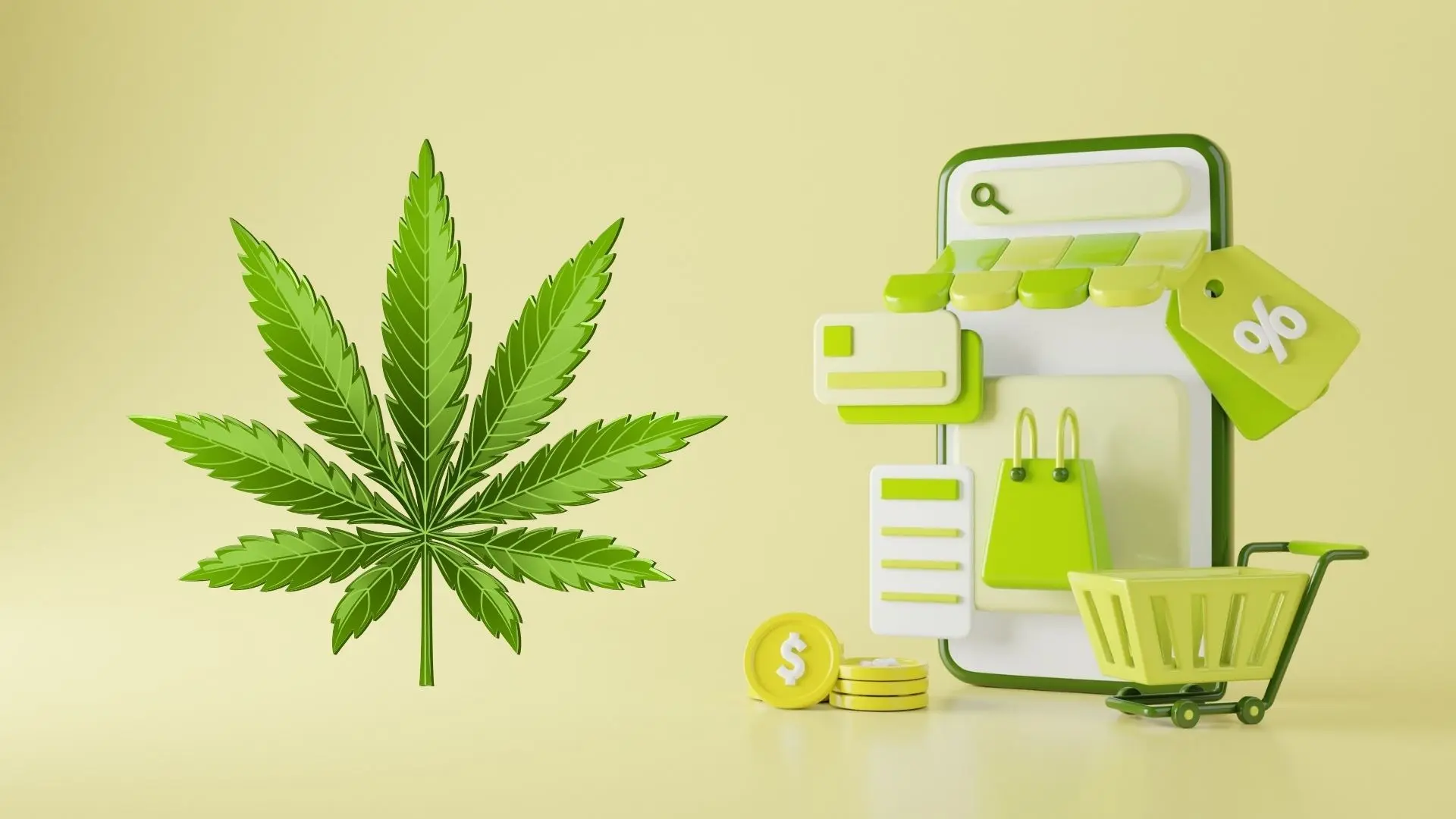 Cannabis online marketing concept image